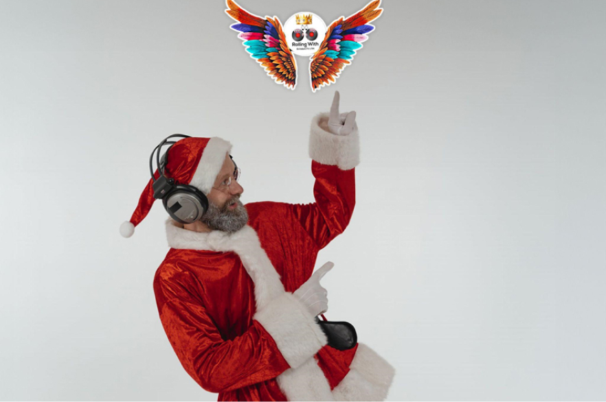 Santa Wearing Headphones